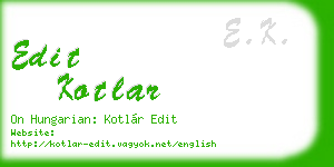 edit kotlar business card